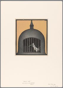 Projet pour une caricature politique avec une colombe de la paix en cage : Avenir - Albert Hahn (I)