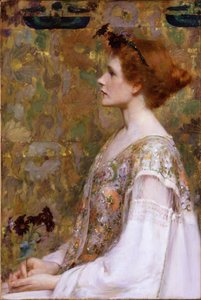 Femme aux cheveux rouges