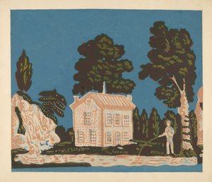 Papier peint pour couverture de boîte à chapeaux, vers 1937
