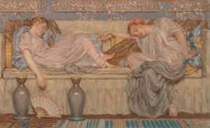 Étude de perles, Deux femmes sur un canapé, 1875, vers 1875 - Albert Joseph Moore
