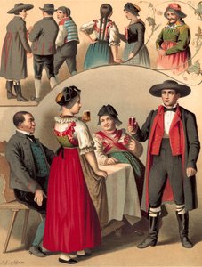 Costume allemand, Baden, Schapbach et Kinzigthal - Albert Kretschmer