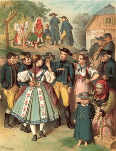 Costume allemand, Bohmen kreis Pilsen - Albert Kretschmer
