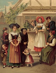 Costume allemand, Alsace autour de Strasbourg - Albert Kretschmer
