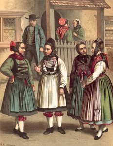 Costume allemand, Grand-Duché de Hesse, Amt Biedenkopf - Albert Kretschmer