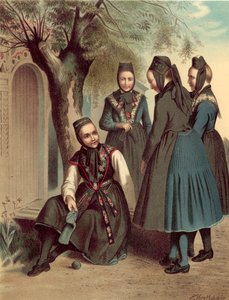 Costume allemand, Grossherzogthum Hessen, Hochweisel et Pohlgons - Albert Kretschmer
