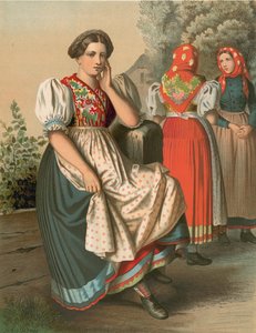 Costume allemand, Schlesien, Tzarnowany - Albert Kretschmer