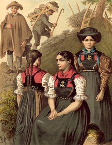 Costume allemand, Tyrol, Lechthal - Albert Kretschmer