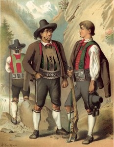 Costume allemand, Tyrol, Passeyer - Albert Kretschmer