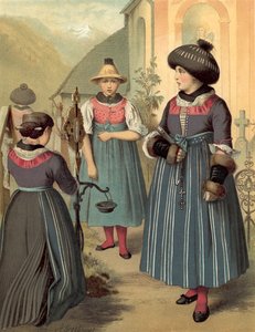 Costume allemand, Tyrol, Passeyer - Albert Kretschmer