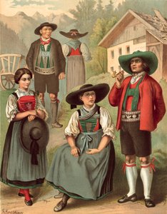 Costume allemand, Tyrol Sarnthal - Albert Kretschmer