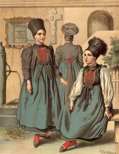 Costume allemand, Vorarlberg, Montafonthal - Albert Kretschmer