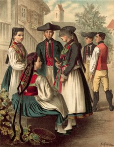 Costume allemand, Wurtemberg Betzingen - Albert Kretschmer