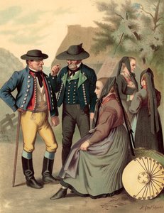 Costume allemand, Wurtemberg, Freudenstadt Rottenburg - Albert Kretschmer