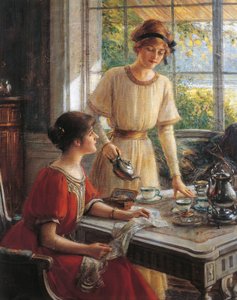 Détail de Femmes prenant le thé, par Albert Lynch - Albert Lynch