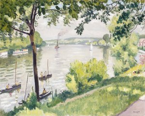 Berge à Triel (Le Remorqueur) - Albert Marquet