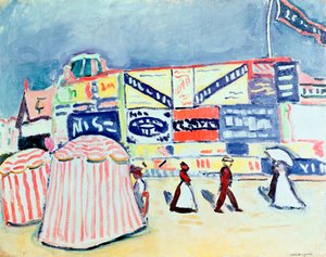 Panneaux publicitaires à Trouville - Albert Marquet