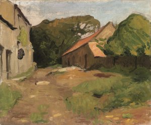Cour de ferme à la Percaillerie (Normandie)