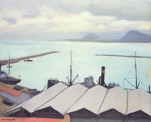 Hangars dans le port de Bougie, Algérie - Albert Marquet