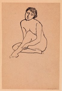 Femme nue assise