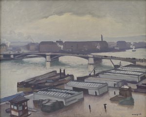 Quai de Paris à Rouen. Temps pluvieux