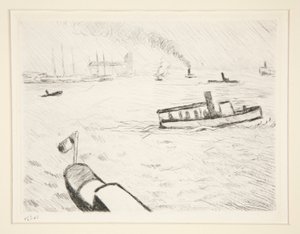 Remorqueur à Hambourg - Albert Marquet