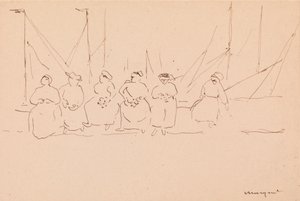Six femmes sur un quai - Albert Marquet
