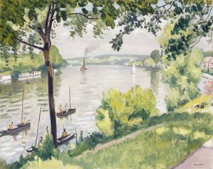 Les Berges de Triel (Le Remorqueur) - Albert Marquet