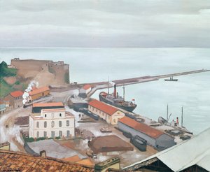 Le port de Bougie par temps gris - Albert Marquet