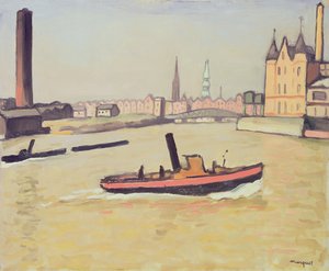 Le port de Hambourg - Albert Marquet