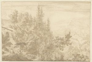 Paysage de montagne avec vue sur le col de Loibl - Albert Meyering