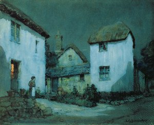 Une rue au clair de lune, Heavitree, Exeter