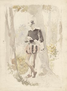 Jeune homme debout lisant une lettre - Albert  Neuhuys
