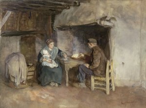 Déjeuner dans une famille de paysans - Albert  Neuhuys
