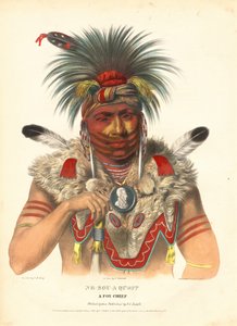 Ne-Sou-A Quoit, un chef Fox - Albert Newsam, after Charles Bird King
