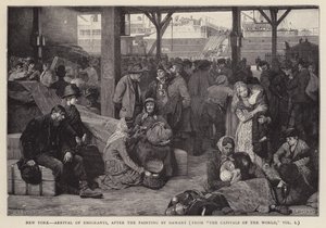 New York - Arrivée des émigrants - Albert Pierre Dawant