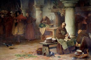 Saint Bonaventure (1217-1274) recevant la pourpre cardinalice