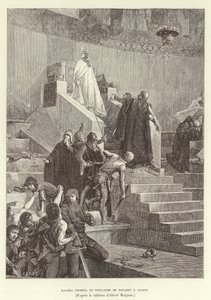 Sciarra Colonna et Guillaume de Nogaret à Anagni. Sciarra Colonna et Guillaume de Nogaret confrontant le pape Boniface VIII à Anagni, Italie