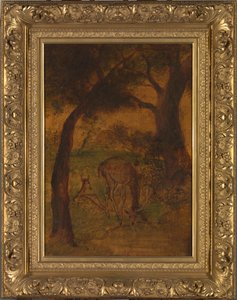 Un cerf buvant, vers 1870 - Albert Pinkham Ryder