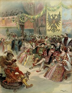 Bal à la cour du roi de France, François Ier, en présence de Charles V en 1539 - Albert Robida