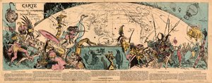 Carte des voyages très extraordinaires de Saturnin Farandoul - Albert Robida
