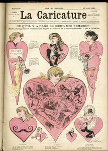 Illustration par Albert Robida (1848-1926) pour la couverture de La Caricature (1880) - Albert Robida