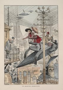 Illustration pour Le vingtième siècle: La vie électrique - Albert Robida