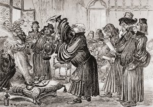 Le Sophiste feut introduict et commença sa harangue en toussant - Albert Robida