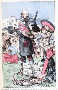 Philéas Fogg et Passepartout après le tour du monde en 3 ans 8 mois et 17 jours, parodie de Jules Verne, « Voyages très extraordinaires de Saturnin Farandoul dans 5 ou 6 parties du monde et dans tous les pays connus ou inconnus de M. Jules Verne » - Albert Robida