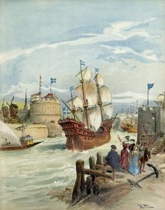 La flotte française au Havre, décidée par François Ier - Albert Robida