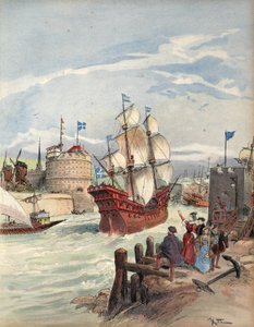 La flotte du roi au Havre : La Belle Françoise, illustration de 