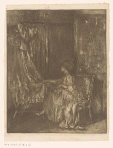 Femme assise sur une chaise à côté d