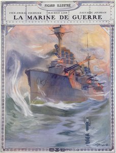 Navire de guerre français, illustration de couverture de 