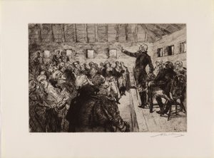 Washington empêche une dictature militaire (extrait du portfolio "The Bicentennial Pageant of George Washington") - Albert Sterner