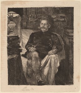 Franz Rose dans son étude - Albert Welti